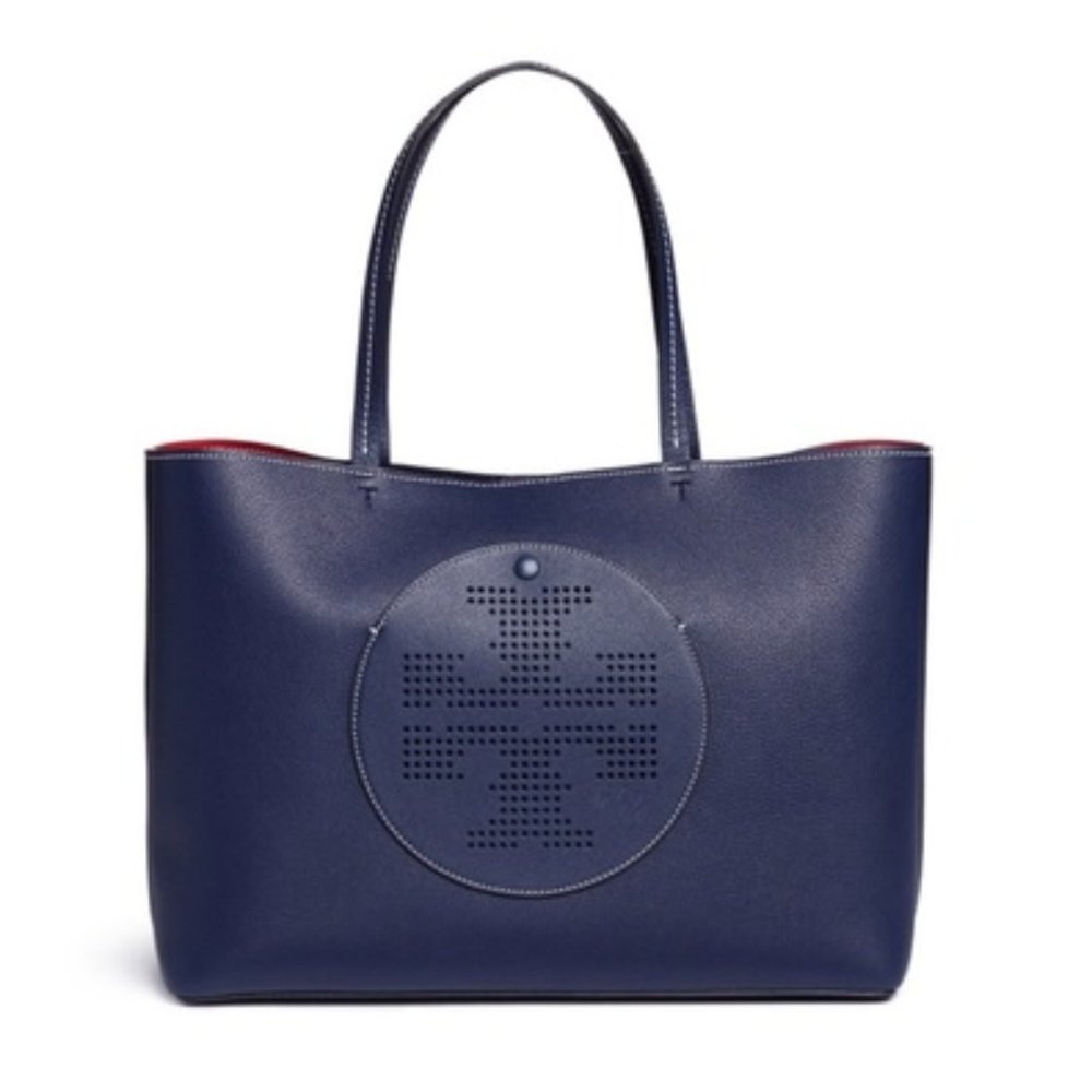 Tory Burch Perforated Logo ayote- Navy Blue